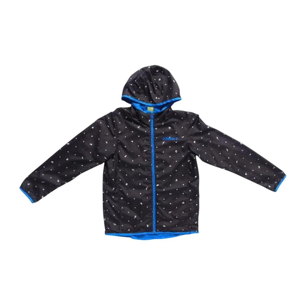Adidas NEO Japan Mesh Lined Polka Dot Hooded Windbreaker Black M